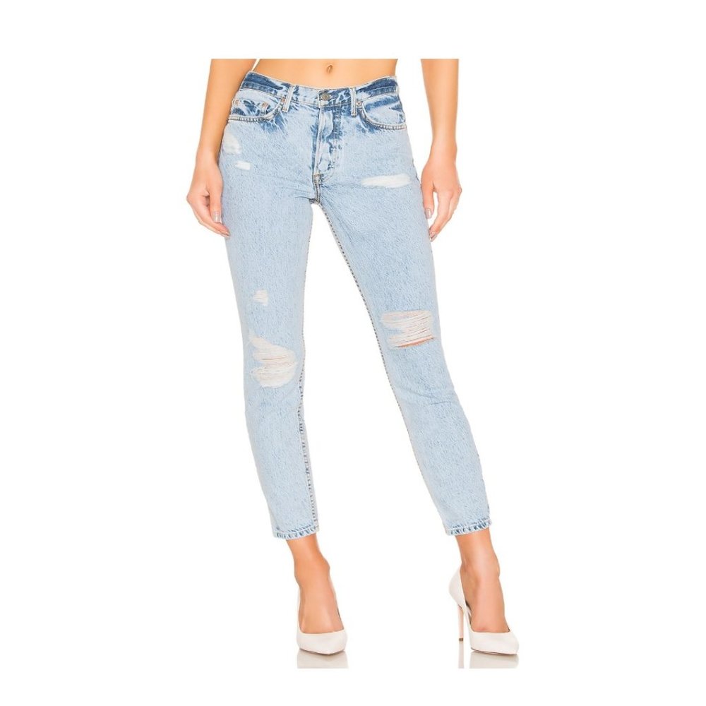 NWT GRLFRND Karolina High Waist Jean Palladium 28